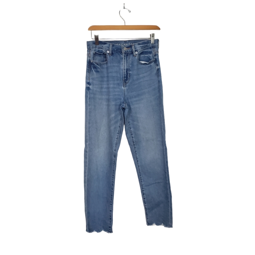 AMERICAN EAGLE Blue Straight Leg Regular Size 4 Jeans